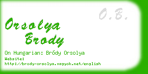 orsolya brody business card
