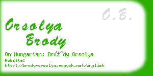 orsolya brody business card